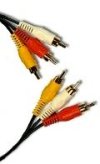 Gold plated triple phono AV lead